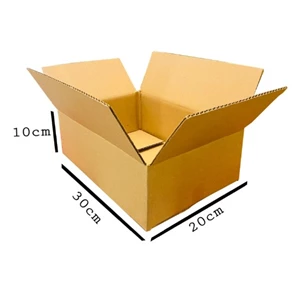 Kotak Karton / Kardus Polos Single wall Ukuran 30x20x10 cm