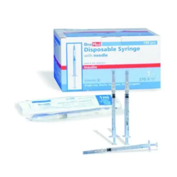 Syringe Insulin Onemed 1cc Box Isi 100pcs