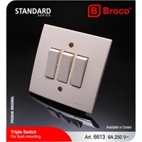 Saklar Triple IB Broco Standard Line Series
