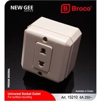 Stop Kontak Universal  Broco Standard Series Outlet Outbow NG Cream