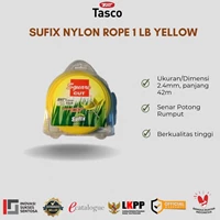 Mesin Potong Rumput Tasco Sufix Nylon Rope 1/2 LB Yellow 2.4mm (Pjg 42m)