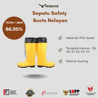 Sepatu Safety Petrova Boots Nelayan Yellow -Pvc Steel Toe Cap Anti Static