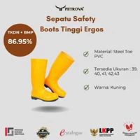 Sepatu Safety Petrova Boots Tinggi Safety Ergos kuning-Steel Toe Pvc